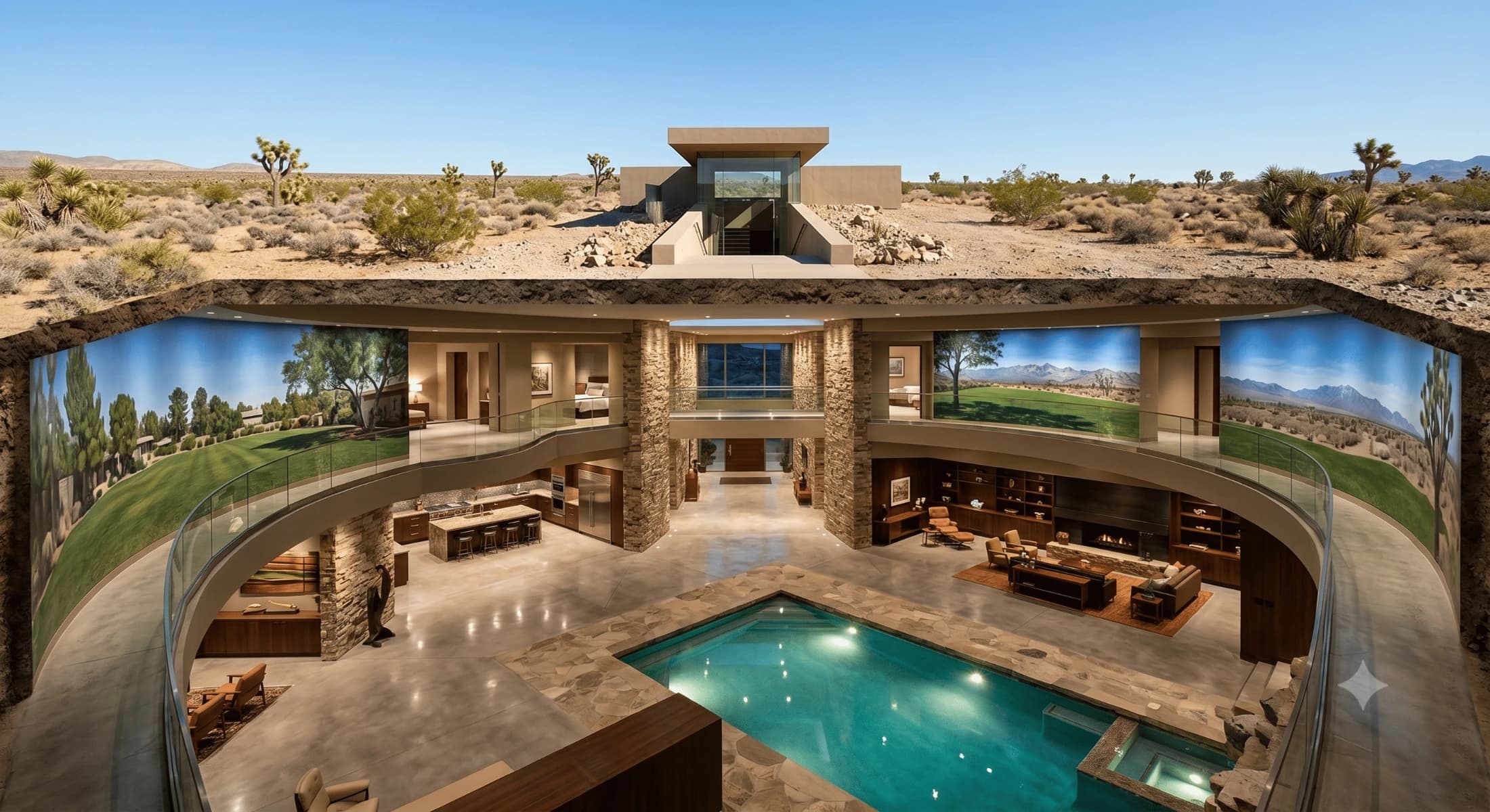 A modern, secure luxury home structure