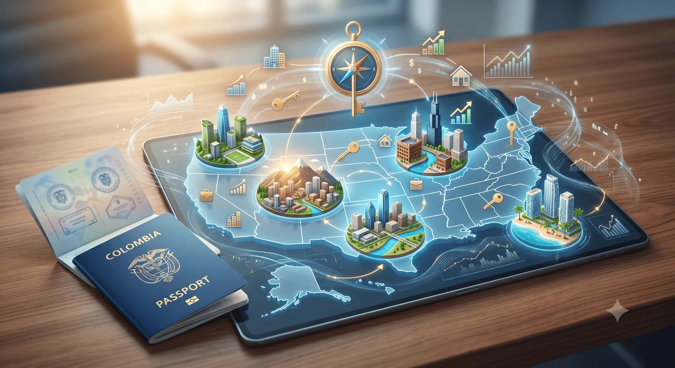 Cover: ITIN + Investment: The 5 Best U.S. Cities for Colombians in 2026